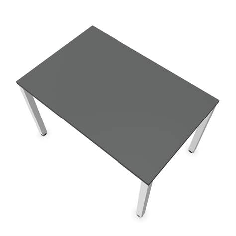 Büro-Schreibtisch, eckiges Säulen-Gestell, weiß, Farbe Dunkelgrau, B x T: 1200 x 800 mm - Nowy Styl Group - Bild5