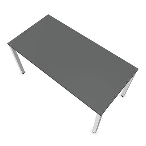 Büro-Schreibtisch, eckiges Säulen-Gestell, weiß, Farbe Dunkelgrau, B x T: 1600 x 800 mm - Nowy Styl Group - Bild5