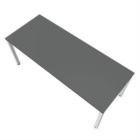 Büro-Schreibtisch, eckiges Säulen-Gestell, weiß, Farbe Dunkelgrau, B x T: 2000 x 800 mm - Nowy Styl Group - Bild5