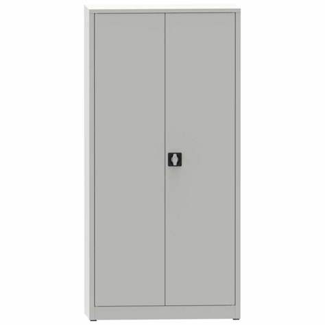 Dulap metalic cu polițe și uși batante birou arhiva atelier demontat dezasamblat HxLxl 1950 x 950 x 400 mm gri RAL7035 - Kovona Lysa nad Labem