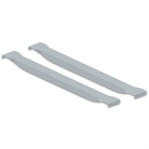 Priečne uloženie pre palety, pozinkované, hĺbka 1100 mm, nosnosť na pár 1100 kg - META Skladovací technika