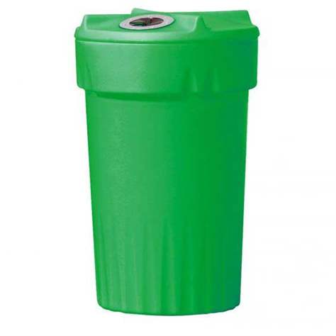 Wertstoffbehälter aus Kunststoff, Volumen 150 l, grün