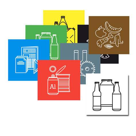 Aufkleber-Set, 8-er Pack