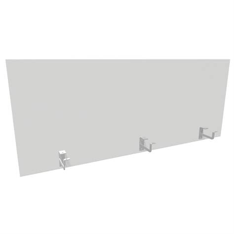 Trennwand für Schreibtisch, Länge 1400 mm, Höhe 545 mm, Farbe weiß - Nowy Styl Group