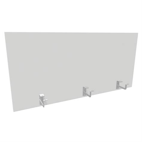 Trennwand für Schreibtisch, Länge 1200 mm, Höhe 545 mm, Farbe weiß - Nowy Styl Group