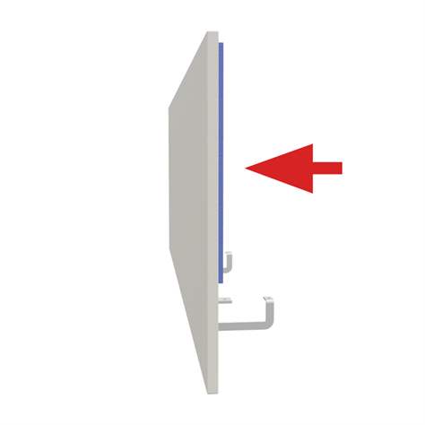 Trennwand-Zuschlag für Stoffbezug, einseitig , Länge 1400 mm - Nowy Styl Group - Bild3