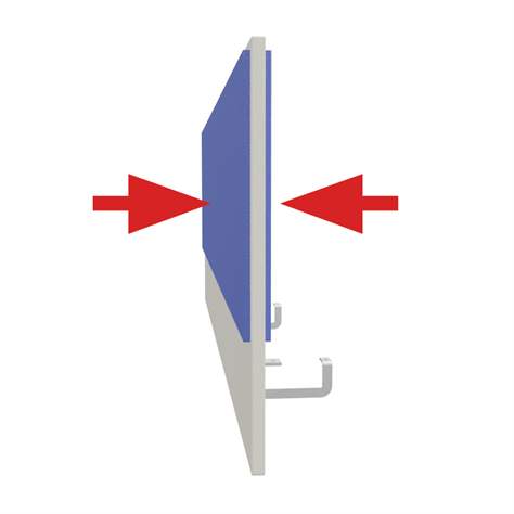 Trennwand-Zuschlag für Stoffbezug, doppelseitig , Länge 2000 mm - Nowy Styl Group - Bild4