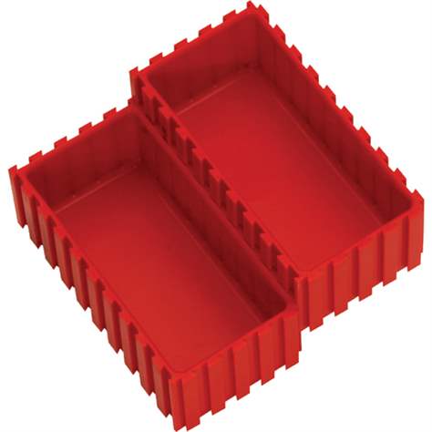 Facheinsatz aus Kunststoff, Rot, 17-teilig, für Schubladen 459 x 459 mm - Polak CZ, s.r.o. - Bild2