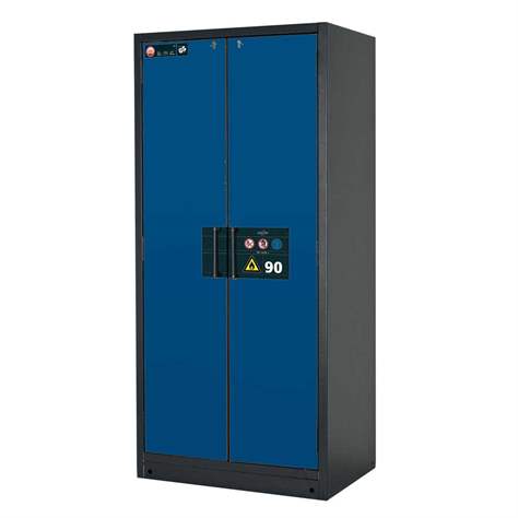Bezpečnostní skříň na chemikálie 90 min., 4 zásuvky, š. 900 mm, dveře modré - asecos GmbH - obrázek6