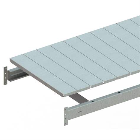 Poliță suplimentară din paneluri de tablă zincată, 2200x800 mm - META Skladovací technika