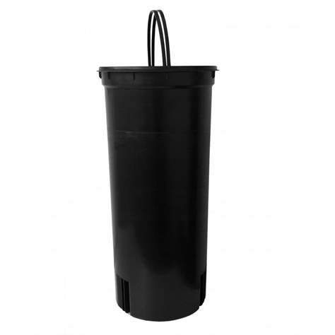 Kunststoffbehälter, herausnehmbar, Schwarz, Durchmesser 25 cm, Höhe 60 cm, Volumen 30 l - Alda S.A.