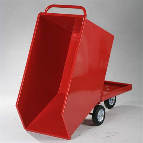 Kippbarer Blechkastenwagen für Industrieabfälle, Inhalt 250 l, Farbe Gelb RAL1033 - Bild2