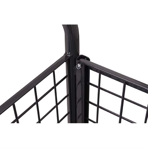 Plošinový vozík VARIOfit se čtyřmi bočními stěnami s drátěnou výplní, 1200 x 800 mm, nosnost 500 kg, barva antracit RAL7016 /deska šedá - Cordes - obrázek2