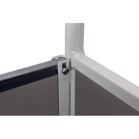 Plattformwagen VARIOfit mit 4 hohen Vollwänden, 1200 x 800 mm, Tragfähigkeit 500 kg, Farbe Lichtgrau RAL7035 /Platte Grau - Cordes - Bild2