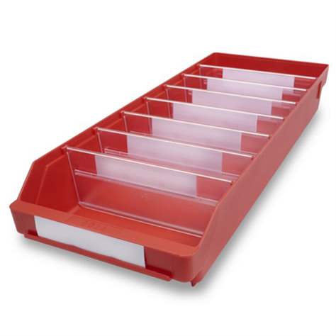 Regalkasten RackBox, 600 x 240 x 95 mm, Farbe rot