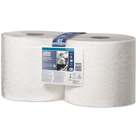 Putzpapierrolle TORK Heavy Duty, Weiß, Länge 170 m, Breite 235 mm, VE 2 St. - TORK