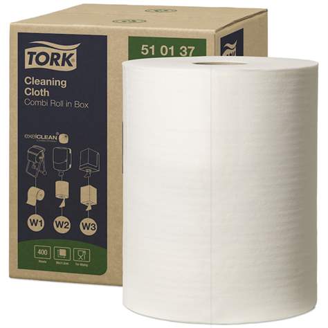 Putzrolle TORK Basic Cleaning, Vlies, Weiß, Länge 152 m, Breite 320 mm - TORK