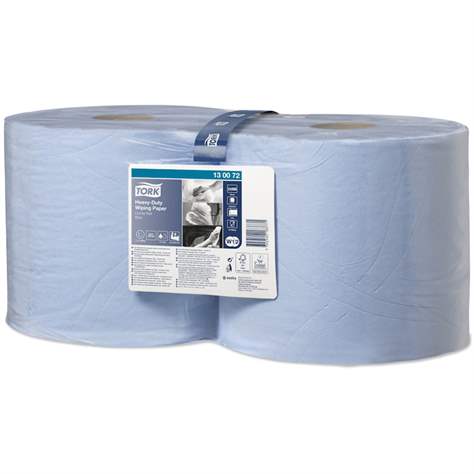 Rolă prosop șervet de hârtie material absorbant de ștergere curățare industrială TORK Heavy Duty, albastră, lungime 170 m, lățime 235 mm, unitate ambalare 2 buc. - TORK