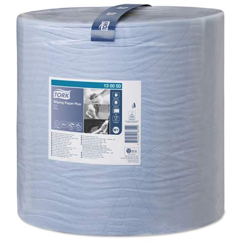Putzpapierrolle TORK Industrial Plus, Blau, Länge 510 m, Breite 369 mm - TORK