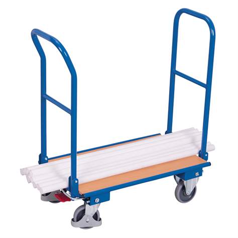 Platformwagen VARIOfit mit 2 klapbare Schiebebügeln, 720x450 mm, Tragfähigkeit 150 kg - Cordes - Bild2