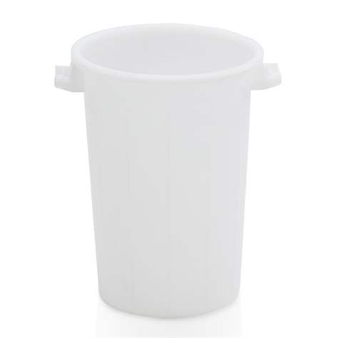 Kruhové vědro, objem 75 l, plastové, barva bílá