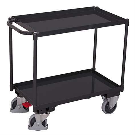 Montagehilfswagen VARIOfit mit 2 Wannenböden, 995x695 mm, Tragfähigkeit 400 kg, Farbe Anthrazit RAL7016 - Cordes