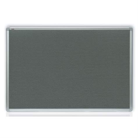 Filz-Pinnwand, Aluminium-Rahmen, 1200 x 900 mm, Farbe grau