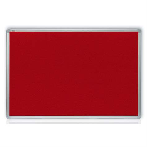 Filz-Pinnwand, Aluminium-Rahmen, 1800 x 1200 mm, Farbe rot