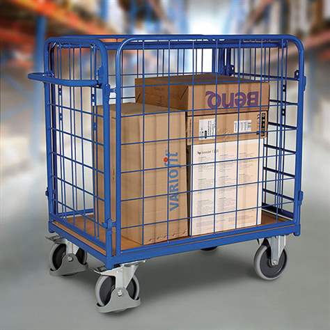 Gepäckwagen VARIOfit, hoch 1220 mm, 4-seitig, Ladefläche 1000x700 mm, Tragfähigkeit 500 kg - Cordes - Bild3