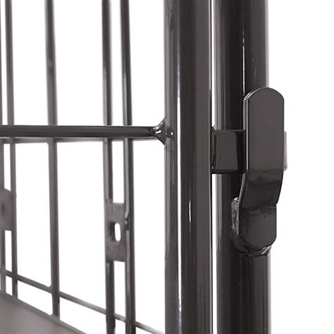 Etagenwagen VARIOfit mit 2 Stirnwänden, Höhe 1780 mm, 4 Etagen 850x500 mm, Tragfähigkeit 400 kg, Farbe Anthrazit RAL7016 /Platte Grau - Cordes - Bild3