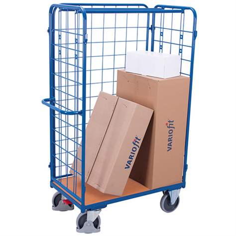 Gepäckwagen VARIOfit, hoch 1820 mm, 3-seitig, Ladefläche 1000x700 mm, Tragfähigkeit 500 kg - Cordes - Bild3