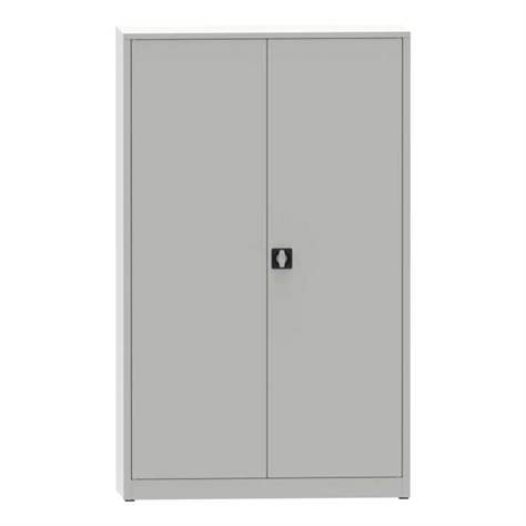 Flügeltürenschrank mit 4 Fachböden, HxBxT: 1950x1200x400 mm, Lichtgrau RAL7035 - Kovona Lysa nad Labem