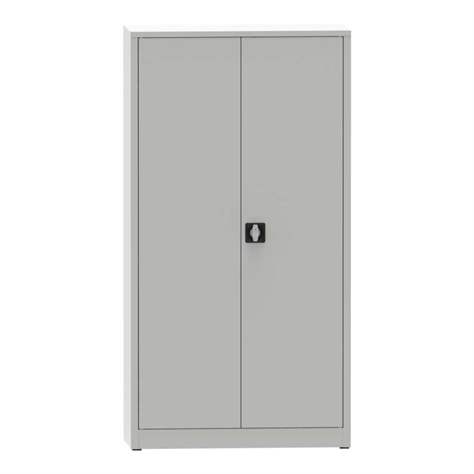 Flügeltürenschrank mit 4 Fachböden, HxBxT: 1800x950x400 mm, Lichtgrau RAL7035 - Kovona Lysa nad Labem