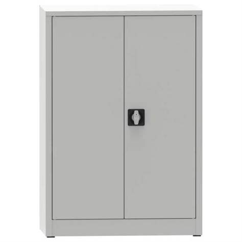 Flügeltürenschrank mit 2 Fachböden, HxBxT: 1150x800x400 mm, Lichtgrau RAL7035 - Kovona Lysa nad Labem