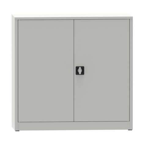 Svařovaná skříň s dvoukřídlými dveřmi, v x š x h: 1150x1200x400 mm, 2 police, barva šedá RAL7035 - Kovona Lysa nad Labem