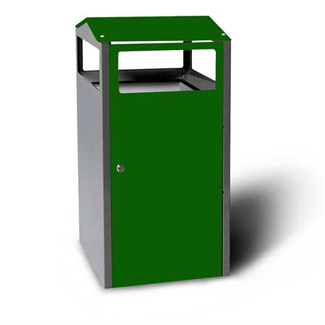 Wertstoffsammler mit Innenbehälter, Volumen 90 l, HxBxT: 964x500x450 mm, Farbe Grün RAL6029 - Kovos Verneřice