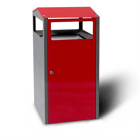 Wertstoffsammler mit Innenbehälter, Volumen 90 l, HxBxT: 964x500x450 mm, Farbe Rot RAL3000 - Kovos Verneřice