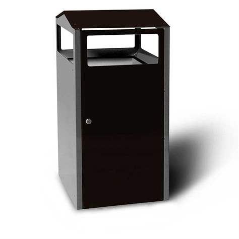 Wertstoffsammler mit Innenbehälter, Volumen 90 l, HxBxT: 964x500x450 mm, Farbe Schwarz RAL9005 - Kovos Verneřice