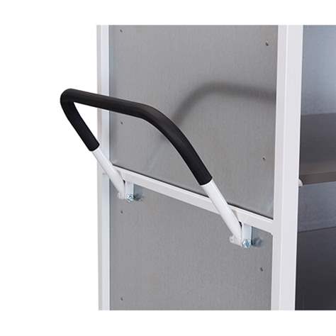 Schrankwagen VARIOfit mit 5 Etagen, Stahlblechwände verzinkt, 1245 x 785 mm, Tragfähigkeit 500 kg - Cordes - Bild3