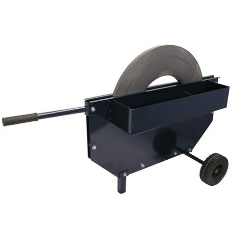 Cărucior – dispozitiv mobil derulare bandă metalică, pentru lățime bandă 13 - 20 mm