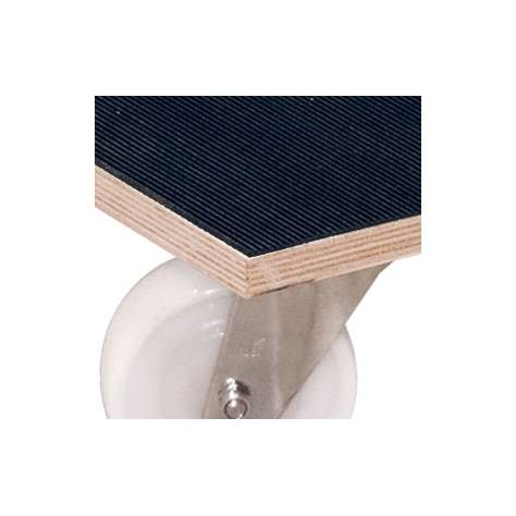 Möbelroller 600x350 mm, Tragfähigkeit 500 kg, Tragplatte mit Riefengummi, Polyamid-Räder 100 mm - Cordes - Bild3