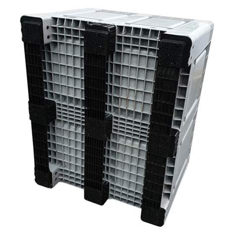 BigBox 1200 x 1000 x 790 mm, container lada mare din polietilenă cu tălpi, culoare gri - imagine2