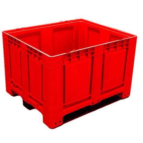 BigBox 1200 x 1000 x 790 mm, container lada mare din polietilenă cu tălpi, culoare roșu