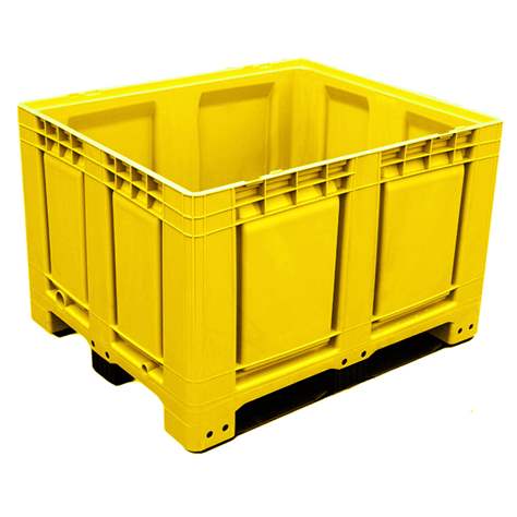 BigBox 1200 x 1000 x 790 mm, container lada mare din polietilenă cu tălpi, culoare galben