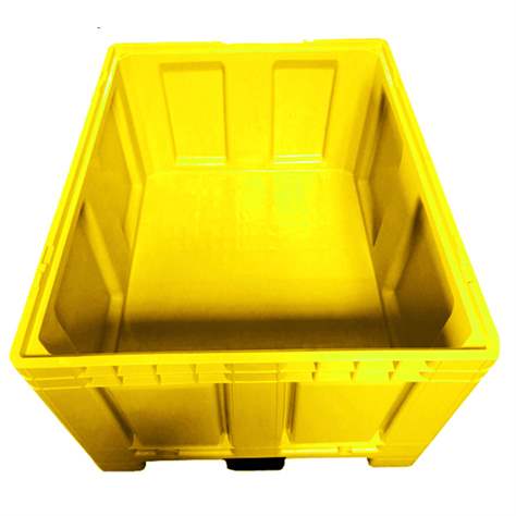 BigBox 1200 x 1000 x 790 mm, container lada mare din polietilenă cu tălpi, culoare galben - imagine3