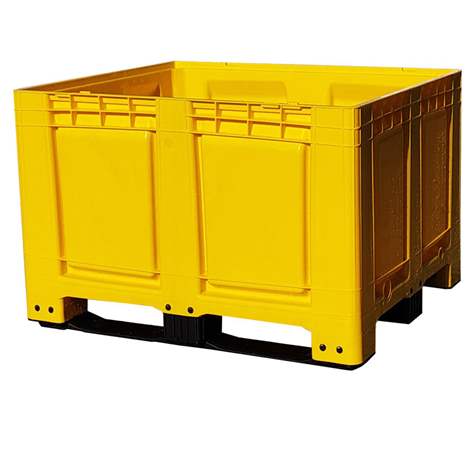 BigBox 1200 x 1000 x 790 mm, container lada mare din polietilenă cu tălpi, culoare galben - imagine4