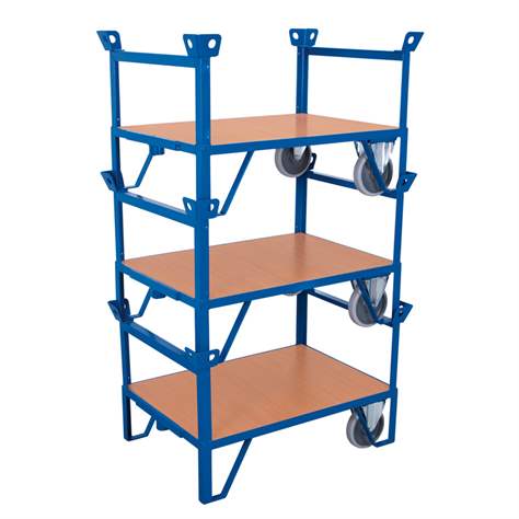 Rollplatte VARIOfit mit Stapellrahmen, Ladefläche 1000 x 700 mm, Tragfähigkeit 500 kg - Cordes - Bild2