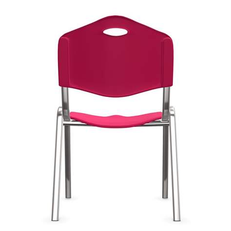 Kuststoffstuhl ISO, Farbe rot, Stahlrohrgestell verchromt - Nowy Styl Group - Bild4