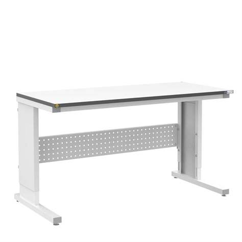 ESD-Arbeitstisch ALFA PLUS, höhenverstellbar, 2000 x 700 mm