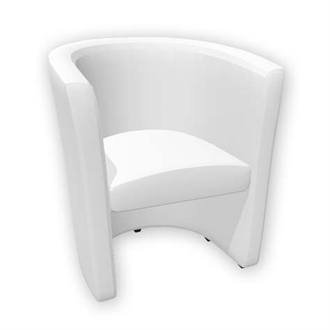 Klubové kreslo CLUB, koženka - farba biela - Nowy Styl Group